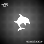 Dolphin Silhouette Sticker B